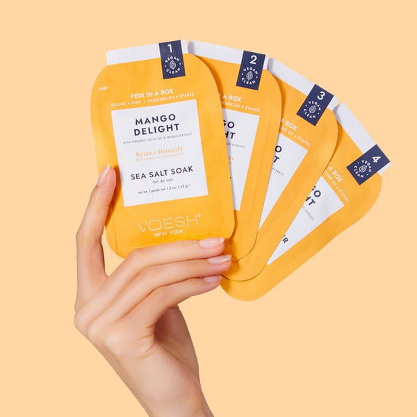 Voesh - Pedi in a Box Deluxe 4 Step - Mango Delight Trio