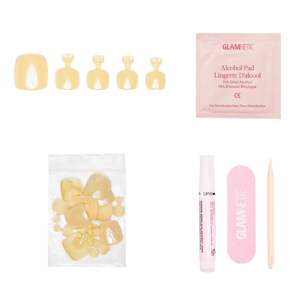 Glamnetic - Press On - Yellow Pop Toenail