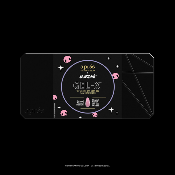 Apres - Neutral Gel-X - Kuromi x Apres - French Natural Almond Medium (280 pcs)
