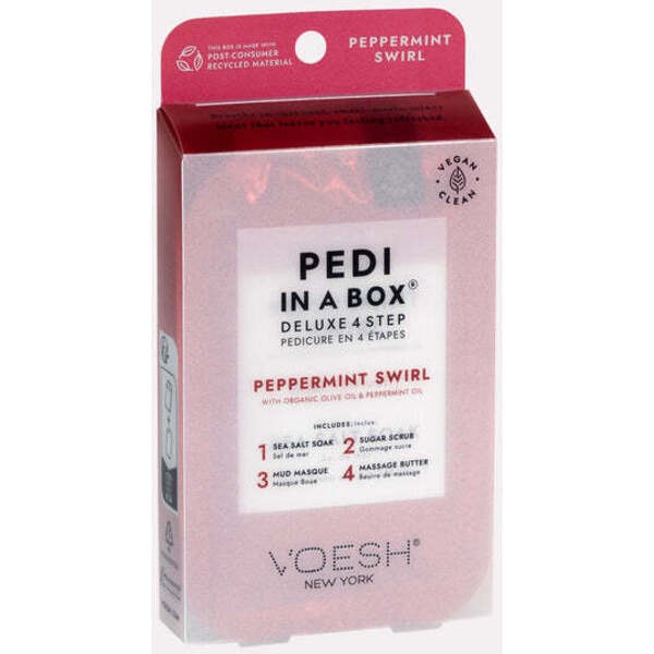 Voesh - Pedi in a Box Deluxe 4 Step - Peppermint Swirl