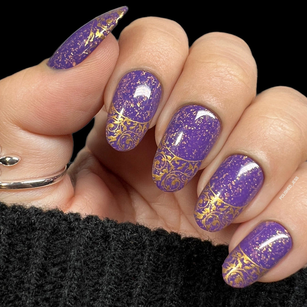 Maniology - Stamping Plate - Antique Swirl French (M397)