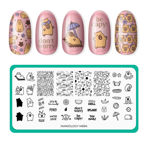 Maniology - Stamping Plate - Capy Chill #M694