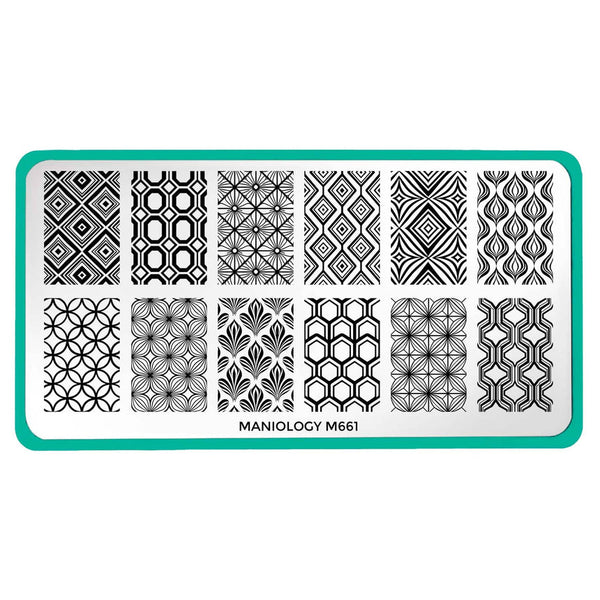 Maniology - Stamping Plate - Groovy Shapes (M661)