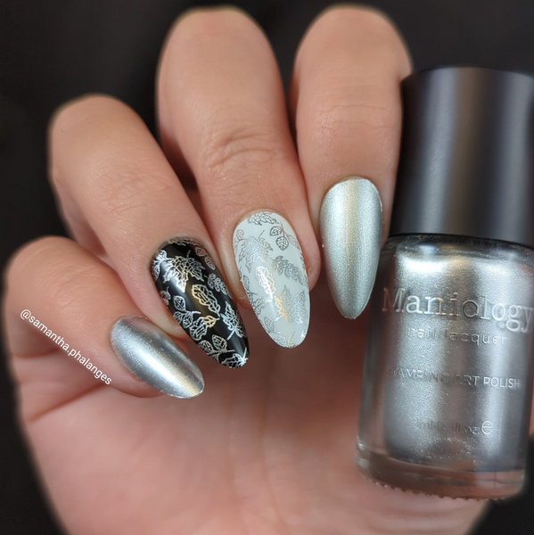 Maniology - Stamping Nail Polish - Harvest Hues: Silver Birch (B530) - Silver Metallic