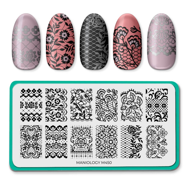Maniology - Stamping Plate - Lacey Lovers (M450)