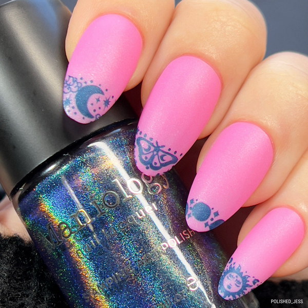 Maniology - Stamping Nail Polish - Deep Space #B505- Holographic Navy Blue
