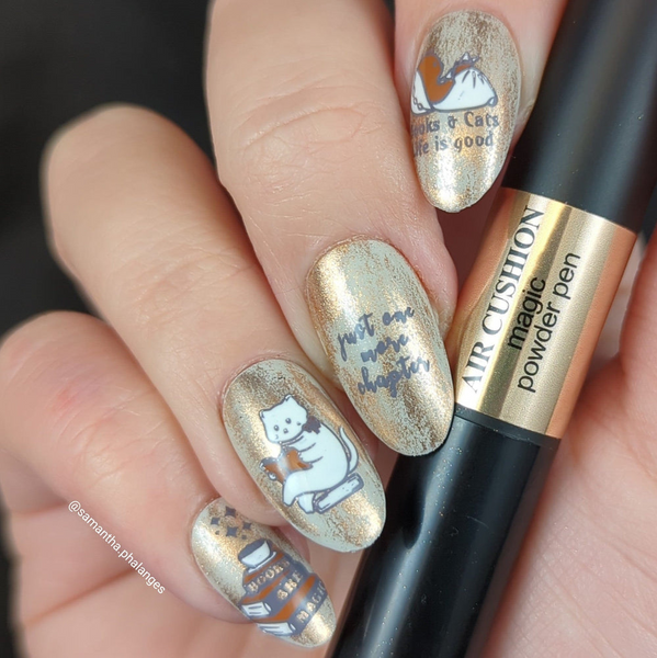 Maniology - Nail Tool - Air Cushion Powder Art Pen - Metallic Bronze