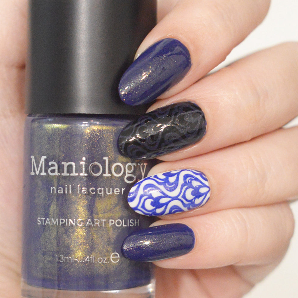 Maniology - Stamping Nail Polish - Nightshade: Shadowveil (B526) - Purple With Gold Shimmer