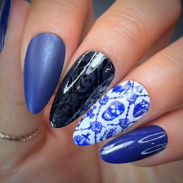 Maniology - Stamping Nail Polish - Nightshade: Shadowveil (B526) - Purple With Gold Shimmer