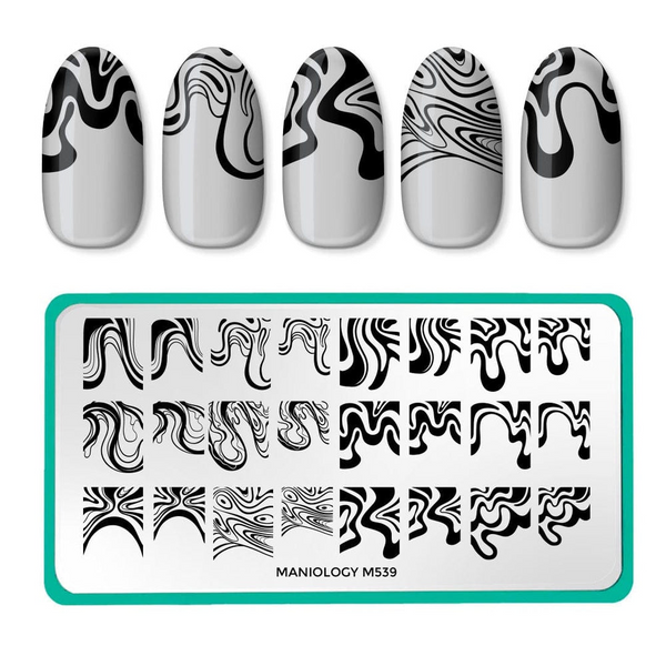 Maniology - Stamping Plate - Wavy French (M539)