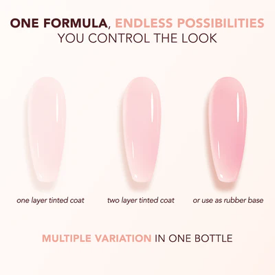 Kiara Sky - Gel Polish - Tinted Rubber Top Coat - Rose Petal Blush 0.5 oz - #TNT08