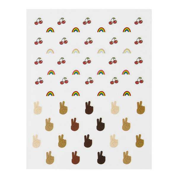 ella+mila - Nail Art Decal - Serene Dreamin - Cherry + Rainbow + Peace