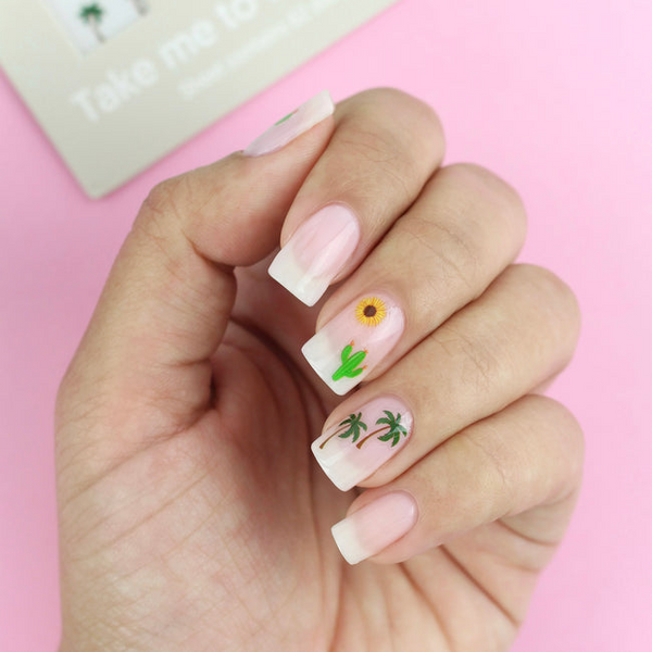 ella+mila - Nail Art Decal - Take me to the Desert - Cactus + Palm Tree + Sunflower