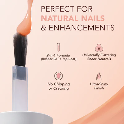 Kiara Sky - Gel Polish - Tinted Rubber Top Coat - Coral Silk 0.5 oz - #TNT05