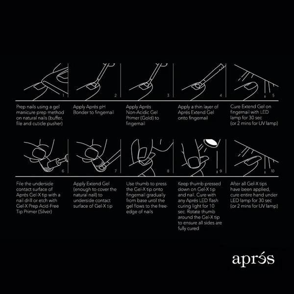 Apres - neutrals gel-x tips - mia sculpted coffin long (150 pcs)