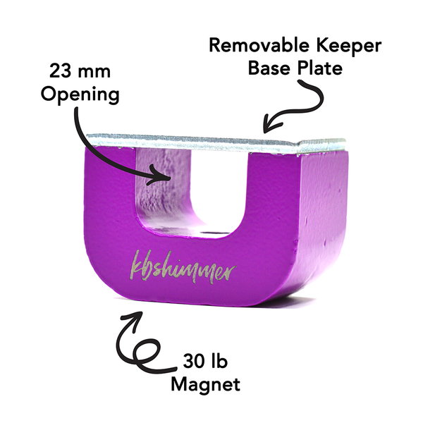 KBShimmer - Velvet Effect 30 Lb. Horseshoe Magnet - Purple
