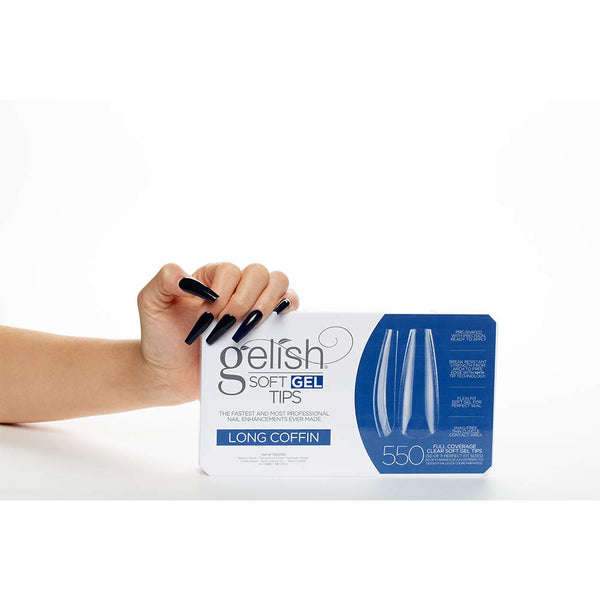 Gelish - Soft Gel Tips - Long Coffin 550CT