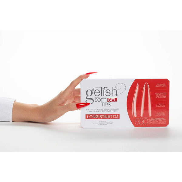 Gelish - Soft Gel Tips - Long Stiletto 550CT