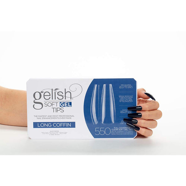 Gelish - Soft Gel Tips - Long Coffin 550CT