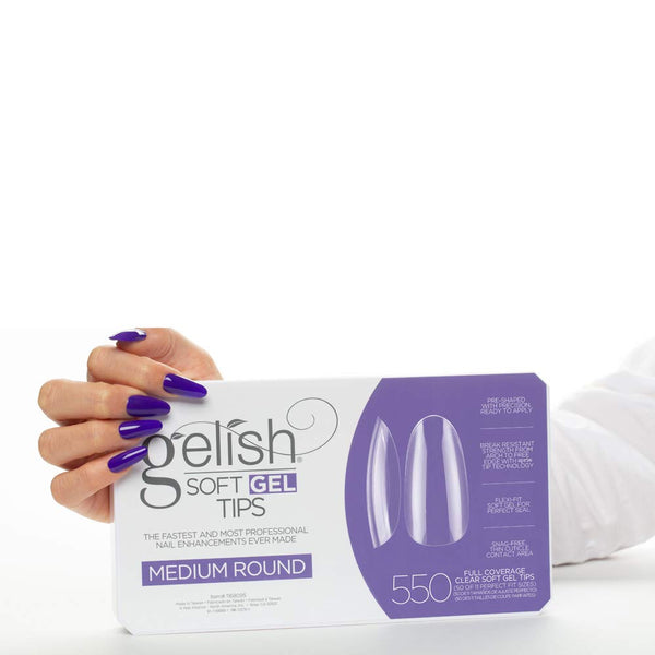 Gelish - Soft Gel Tips - Medium Round 550CT