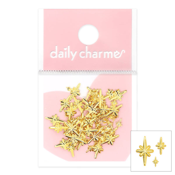 Daily Charme - Star Sparkles Studs Mix - Gold