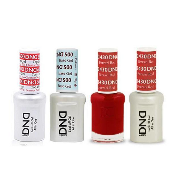 DND - #500#600 Base, Top, Gel & Lacquer Combo - Ferrari Red - #430