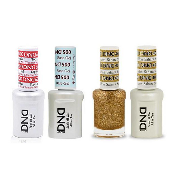 DND - #500#600 Base, Top, Gel & Lacquer Combo - Golden Sahara Star - #401