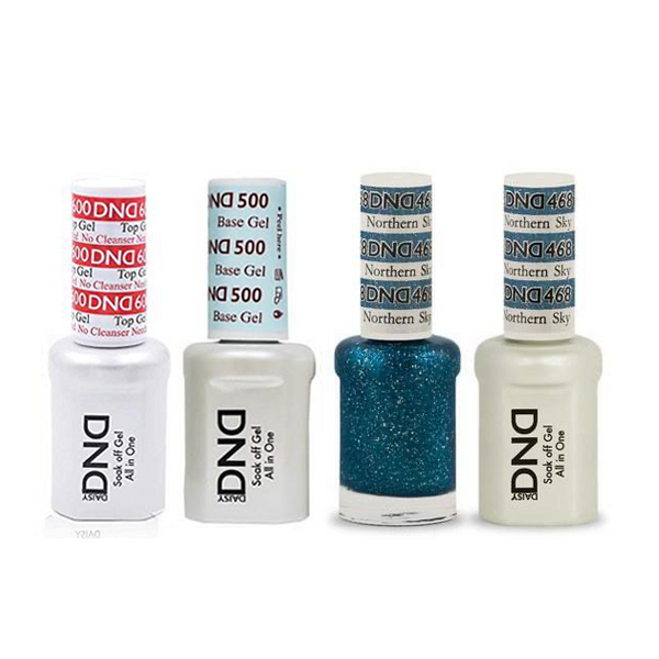 DND - #500#600 Base, Top, Gel & Lacquer Combo - Northern Sky - #468