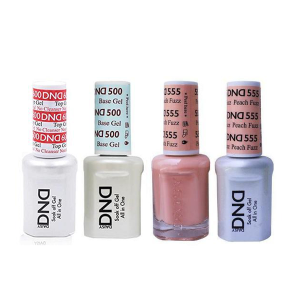 DND - #500#600 Base, Top, Gel & Lacquer Combo - Peach Fuzz - #555