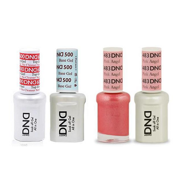 DND - #500#600 Base, Top, Gel & Lacquer Combo - Pink Angel - #483