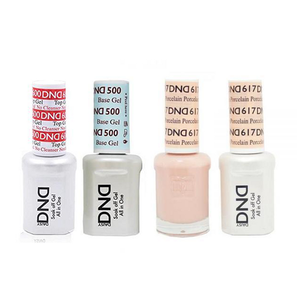DND - #500#600 Base, Top, Gel & Lacquer Combo - Porcelain - #617