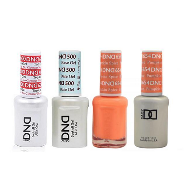 DND - #500#600 Base, Top, Gel & Lacquer Combo - Pumpkin Spice - #654