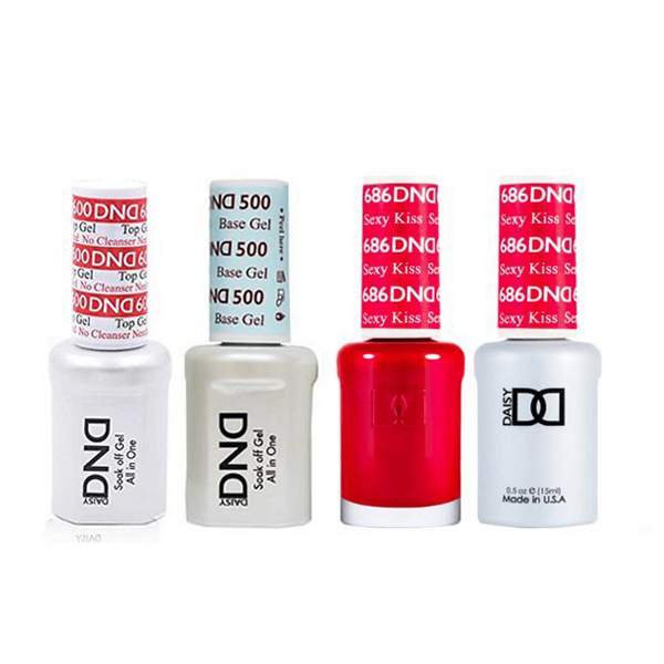 DND - #500#600 Base, Top, Gel & Lacquer Combo - Sexy Kiss - #686