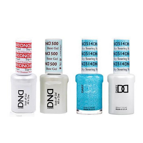 DND - #500#600 Base, Top, Gel & Lacquer Combo - Soaring Sky - #514