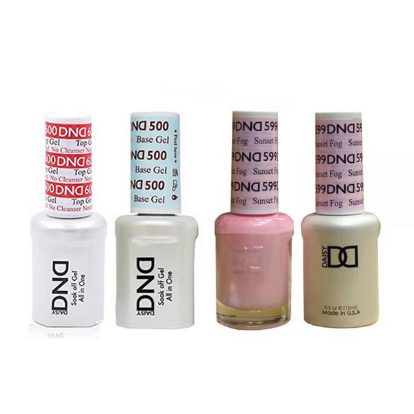 DND - #500#600 Base, Top, Gel & Lacquer Combo - Sunset Fog - #599