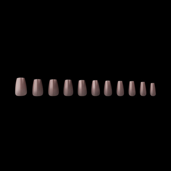 Apres - neutrals gel-x tips - mia coffin short (150 pcs)
