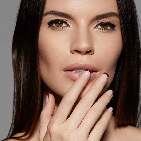 Static Nails - Reusable Pop-On Manicures - Barcelona French Square