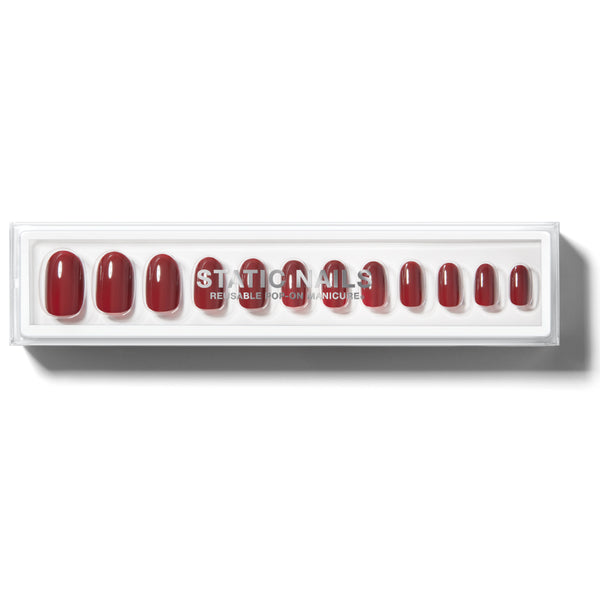 Static Nails - Reusable Pop-On Manicures - Cherry Liquor Round