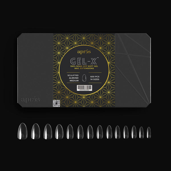 Apres - gel-x tips 2.0 - sculpted almond medium (600 pcs)