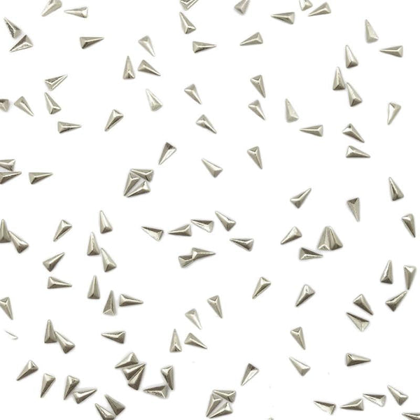 Daily Charme - Mini Skinny Triangle Stud - Silver