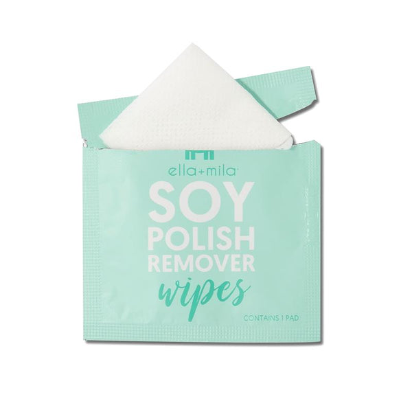 ella+mila - Soy Nail Polish Remover Wipes - Unscented - 12PK