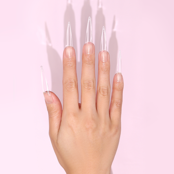 Kiara Sky - C Curve Nail Tips XXL - Stiletto (Clear)