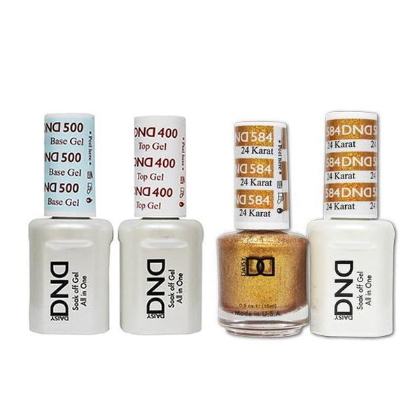 DND - Base, Top, Gel & Lacquer Combo - 24 Karat - #584
