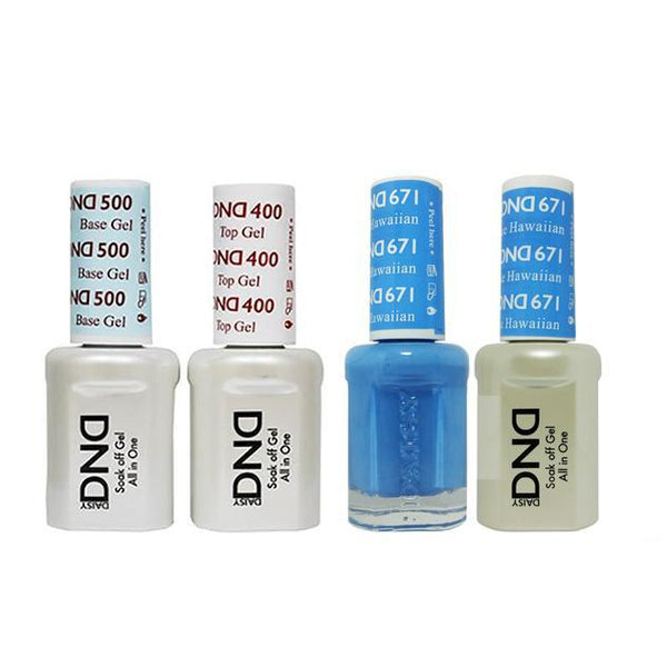 DND - Base, Top, Gel & Lacquer Combo - Blue Hawaiian - #671