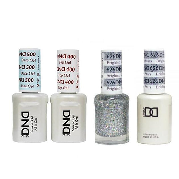 DND - Base, Top, Gel & Lacquer Combo - Brighten Stars - #626
