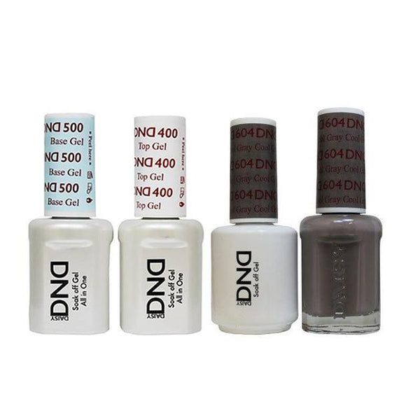 DND - Base, Top, Gel & Lacquer Combo - Cool Gray - #604
