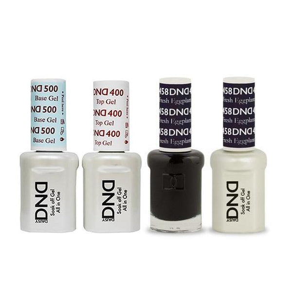 DND - Base, Top, Gel & Lacquer Combo - Fresh Eggplant - #458