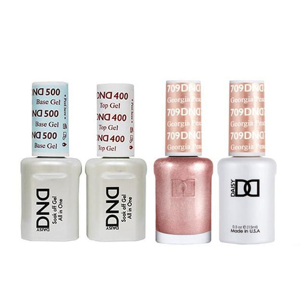 DND - Base, Top, Gel & Lacquer Combo - Georgia Peach - #709