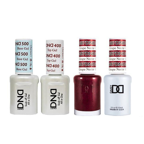 DND - Base, Top, Gel & Lacquer Combo - Grape Nectar - #687