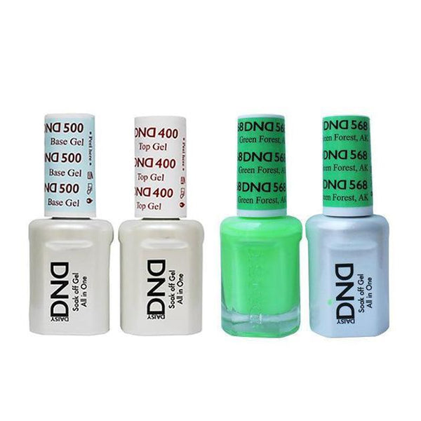 DND - Base, Top, Gel & Lacquer Combo - Green Forest AK - #568